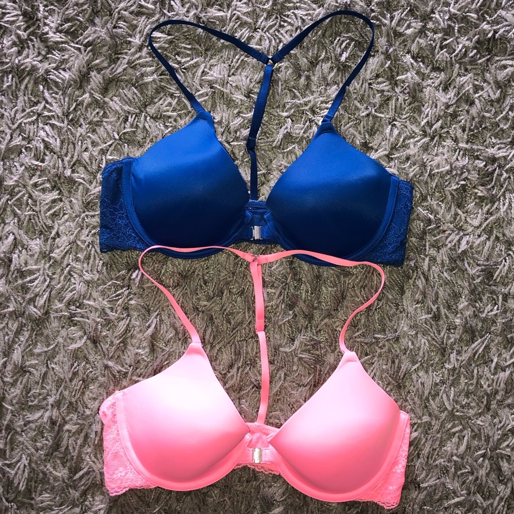Victoria’s Secret PINK T-Back Bras, Size 36B